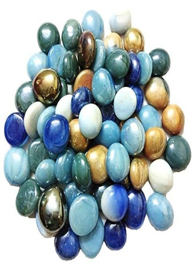 DS1 Milky Round Glass Pebbles Gravels Stone for Aquarium, Vase, Fountain, Table (Multicolor, 450gm) - Image 3